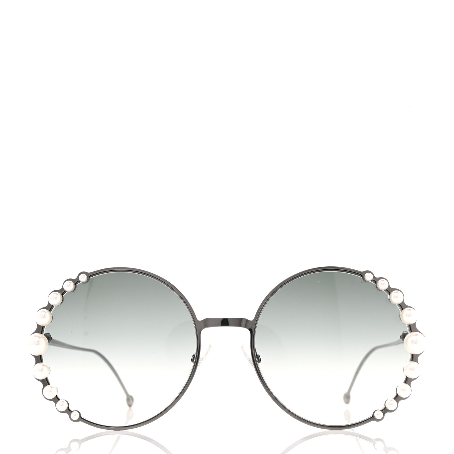 Fendi Crystal Round Sunglasses FF0324/S Silver 2 of 7