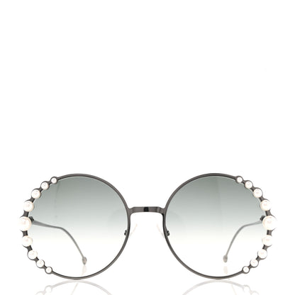 Fendi Crystal Round Sunglasses FF0324/S Silver 2 of 7