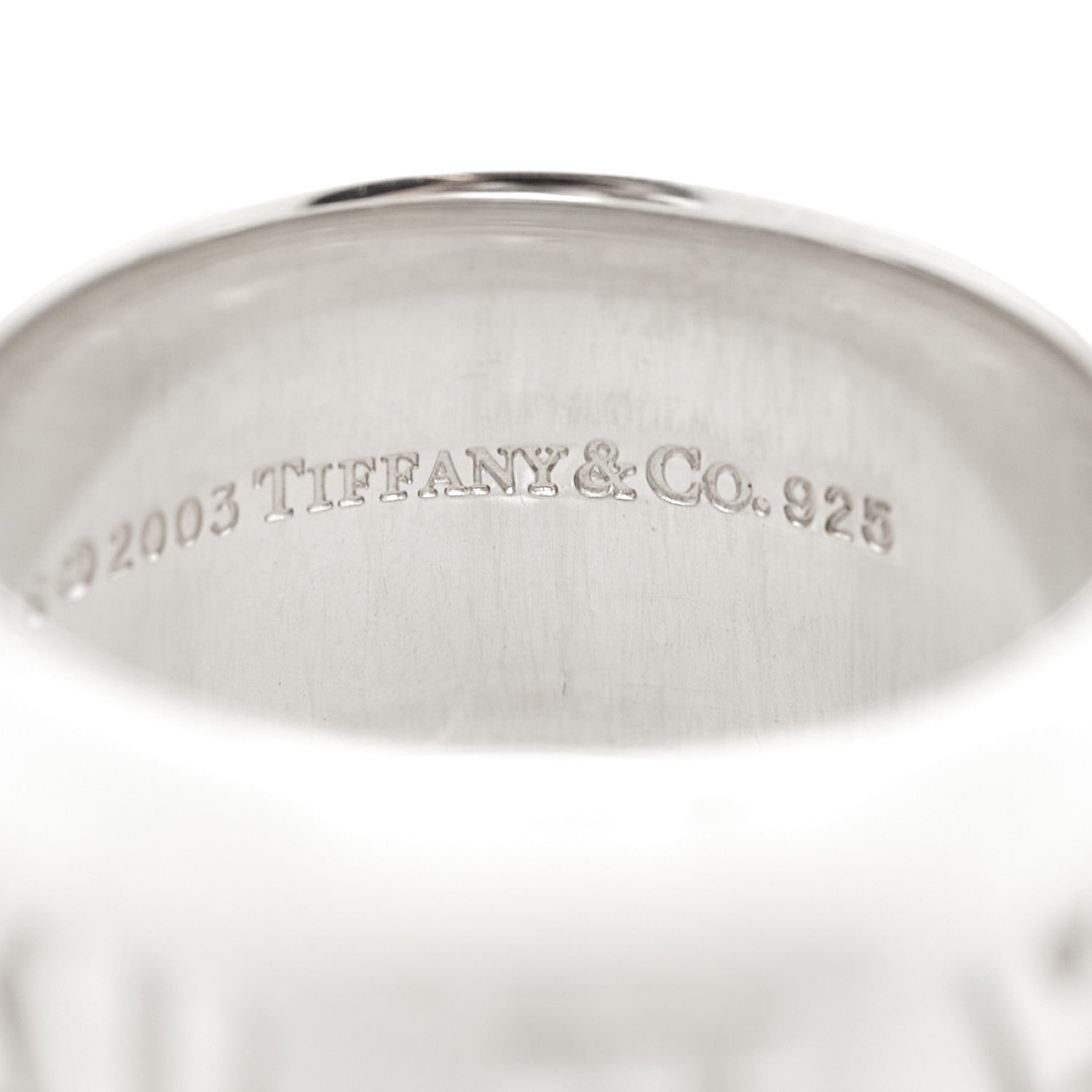 Tiffany Sterling Silver Atlas Band Ring 49 5 5 of 6
