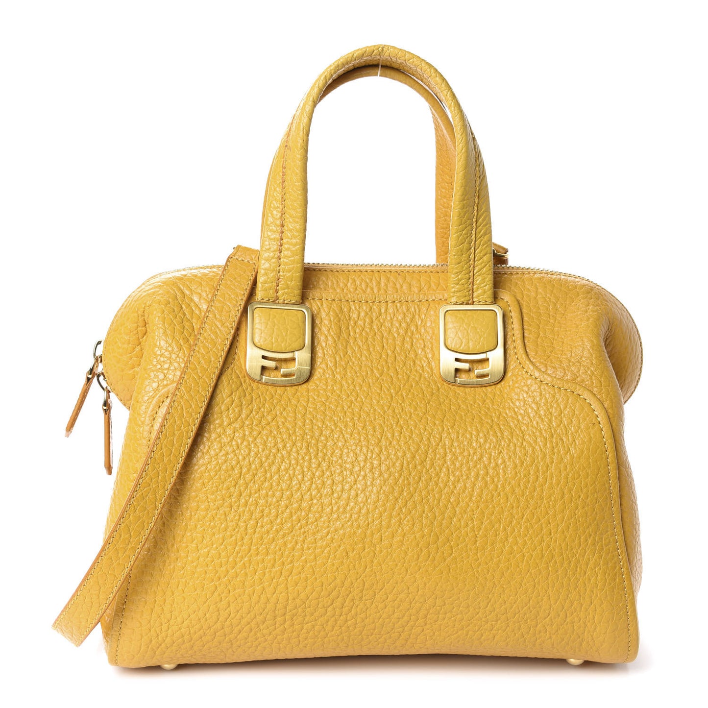 Pebbled Calfskin Small Chameleon Tote Yellow