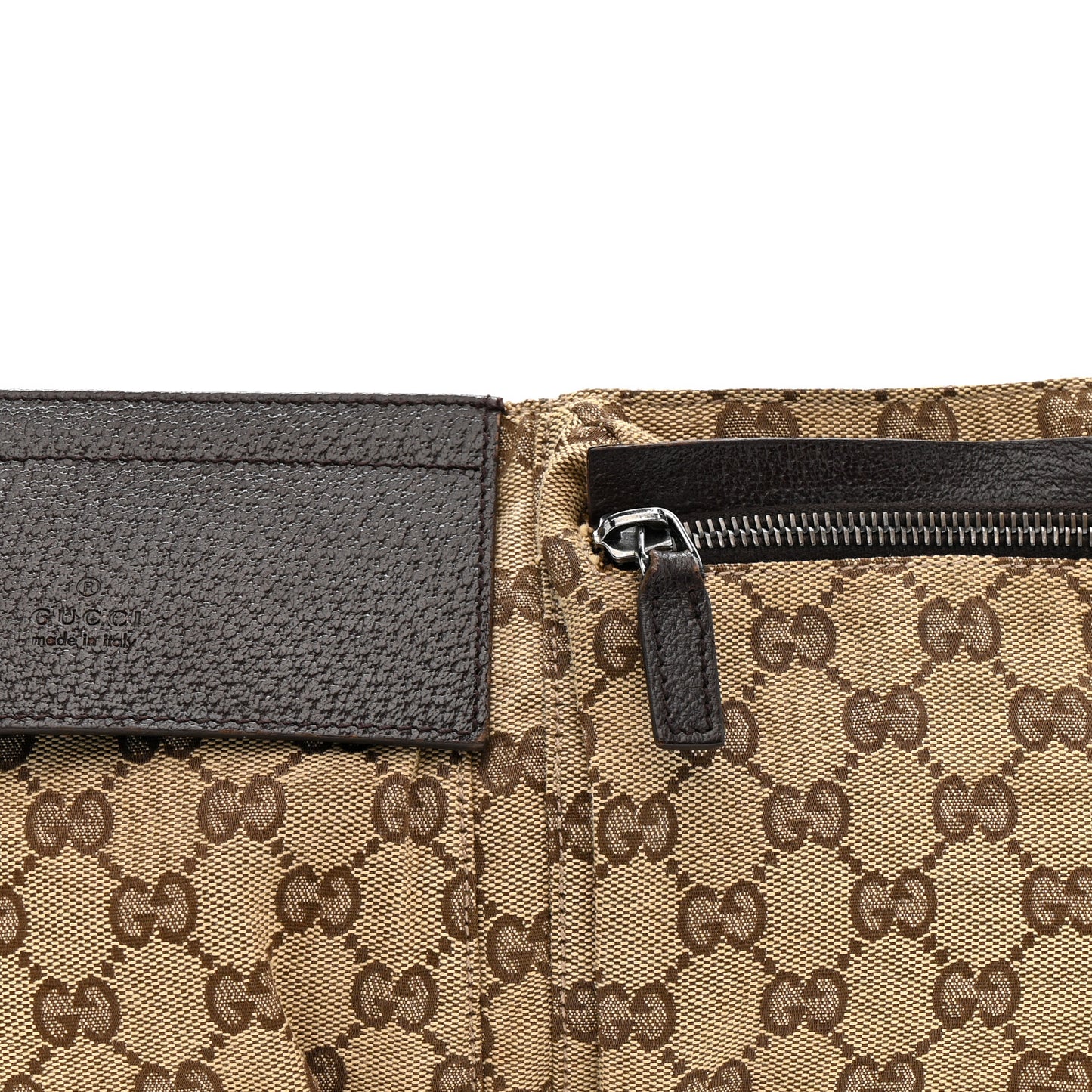 Monogram Web Belt Bag Dark Brown