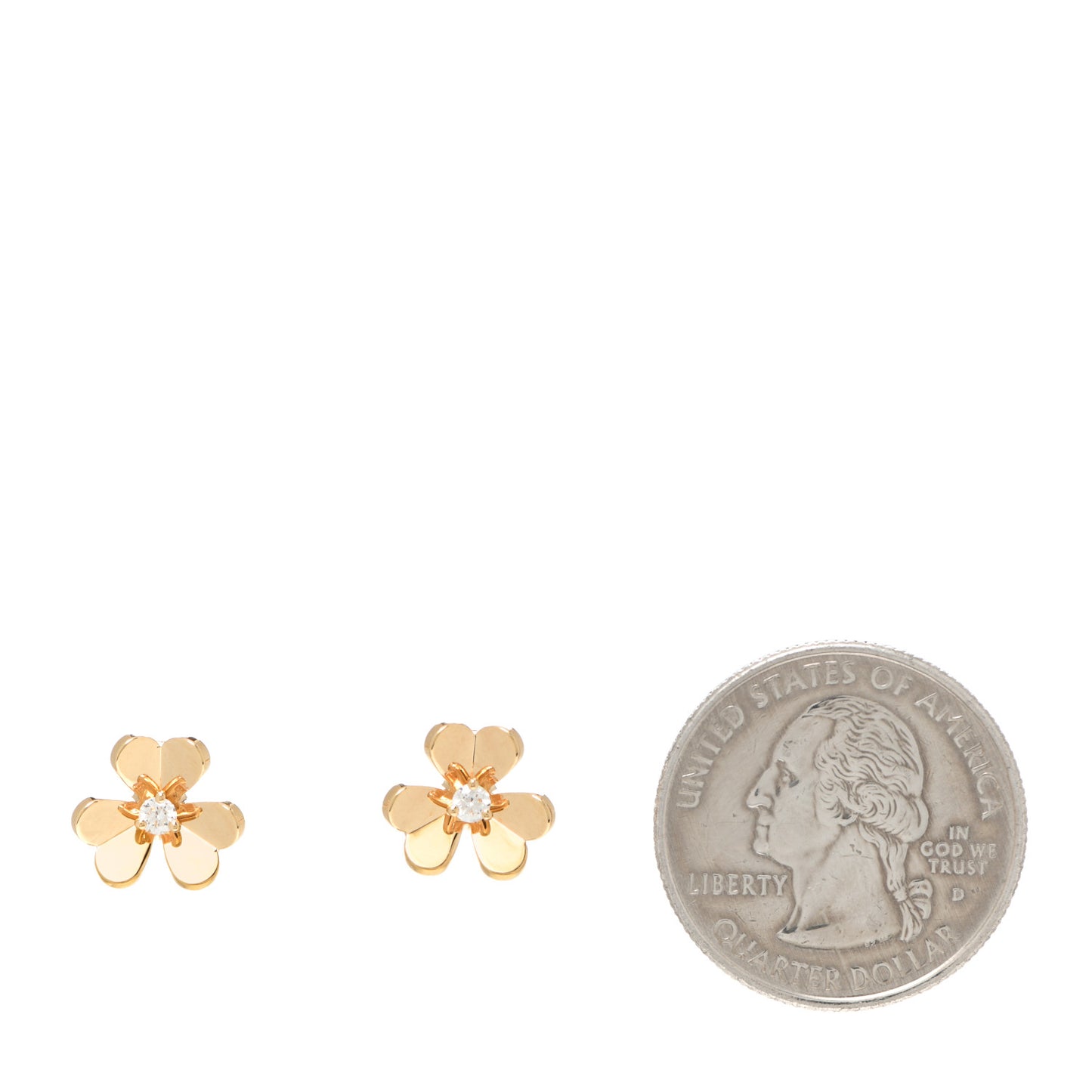 18K Yellow Gold Diamond Mini Frivole Earrings