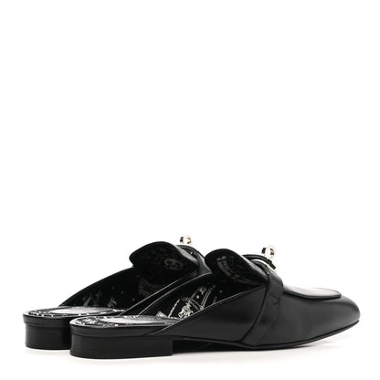 Hermes Goatskin Oz Mules 36 Black 4 of 9