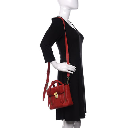 3.1 Phillip Lim 3.1 Textured Calfskin Mini Pashli Satchel Red 2 of 9