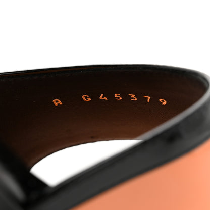 Chanel Patent Calfskin Mules 37.5 Orange Black 9 of 12
