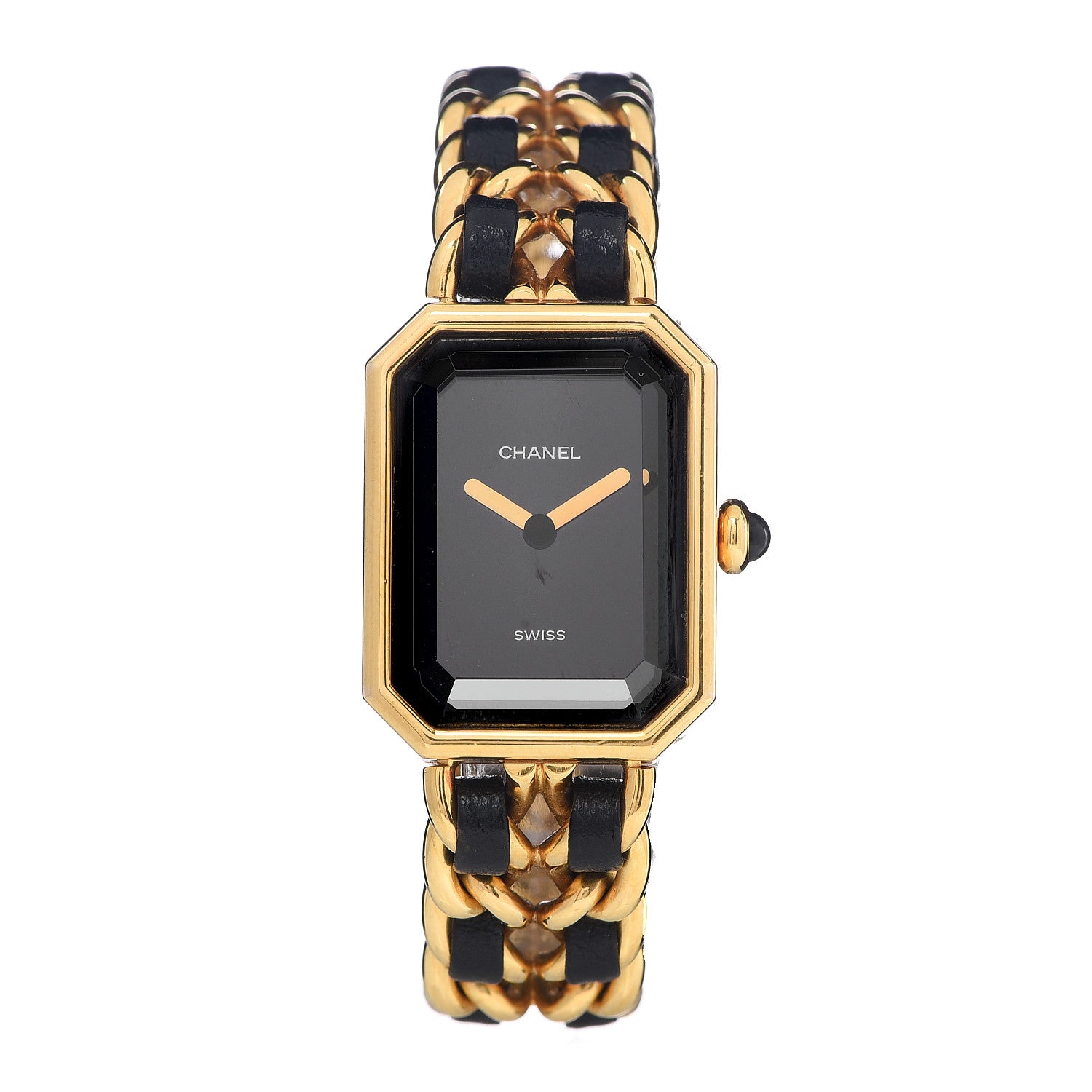 Chanel Stainless Steel Lambskin 20mm Chain Premiere Quartz Watch Gold L 1 of 6