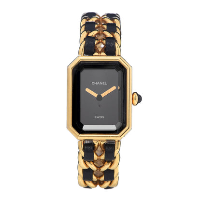 Chanel Stainless Steel Lambskin 20mm Chain Premiere Quartz Watch Gold L 1 of 6