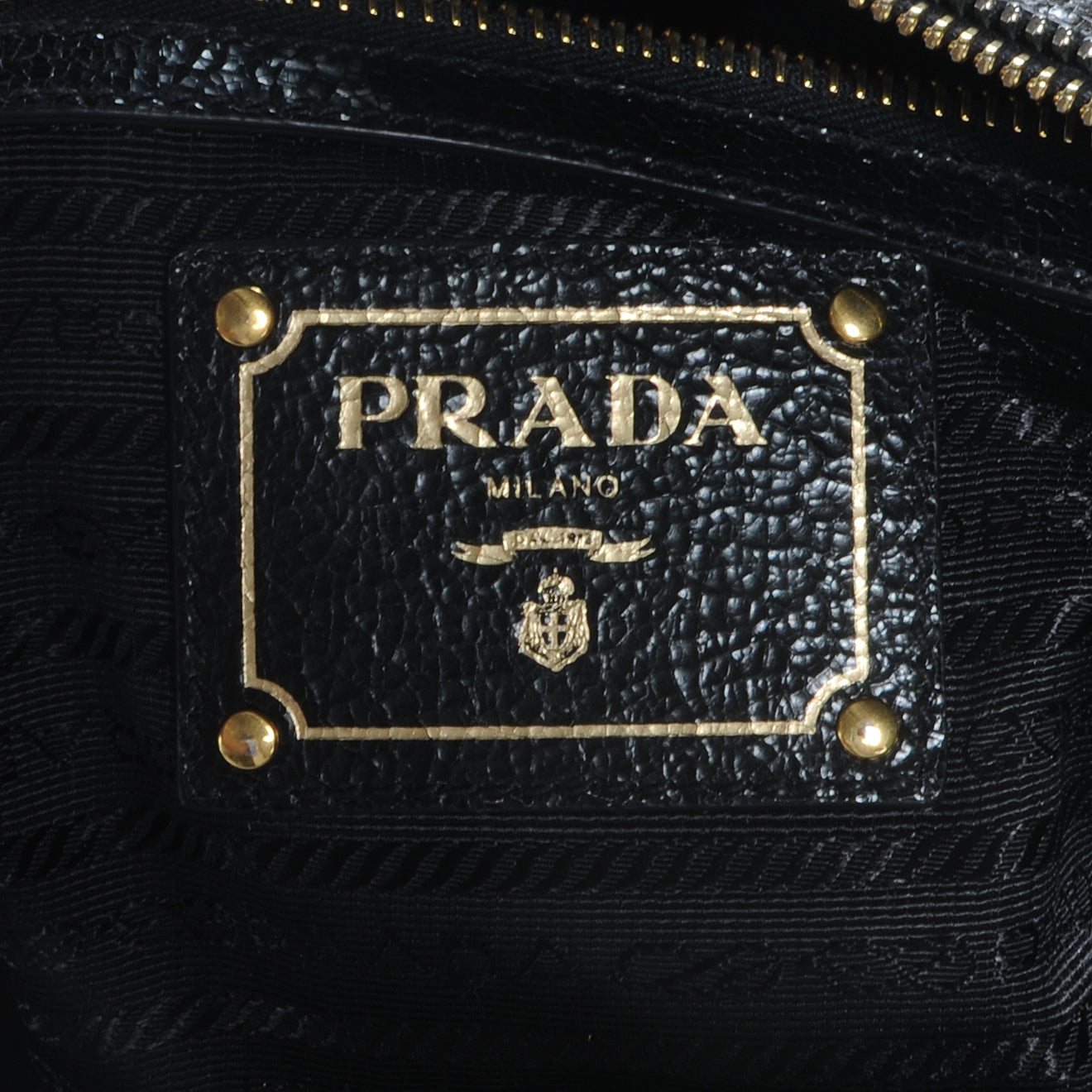 Prada Crackled Studded Tote 6 of 8
