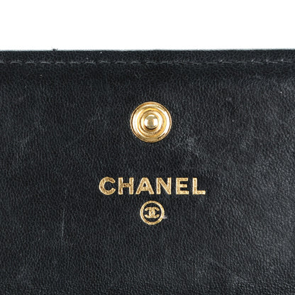 Chanel Lambskin Quilted Boy Flap Wallet Black 6 of 8