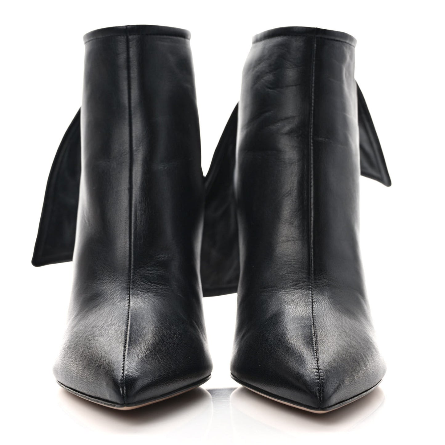 Lambskin La Belle D Bow Ankle Boots 36.5 Black