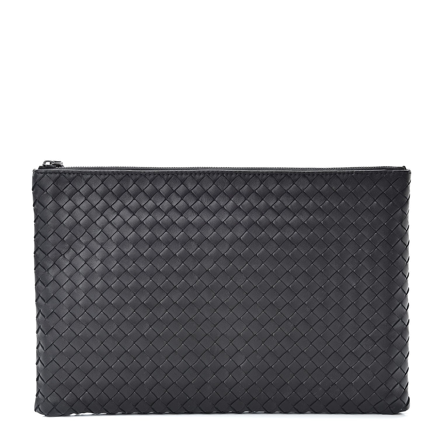 Bottega Veneta Nappa Intrecciato Zip Pouch Black 1 of 7