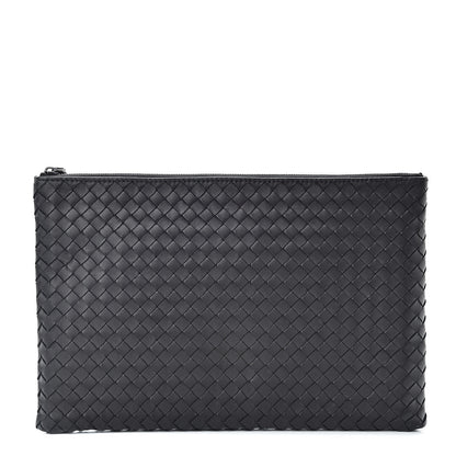 Bottega Veneta Nappa Intrecciato Zip Pouch Black 1 of 7