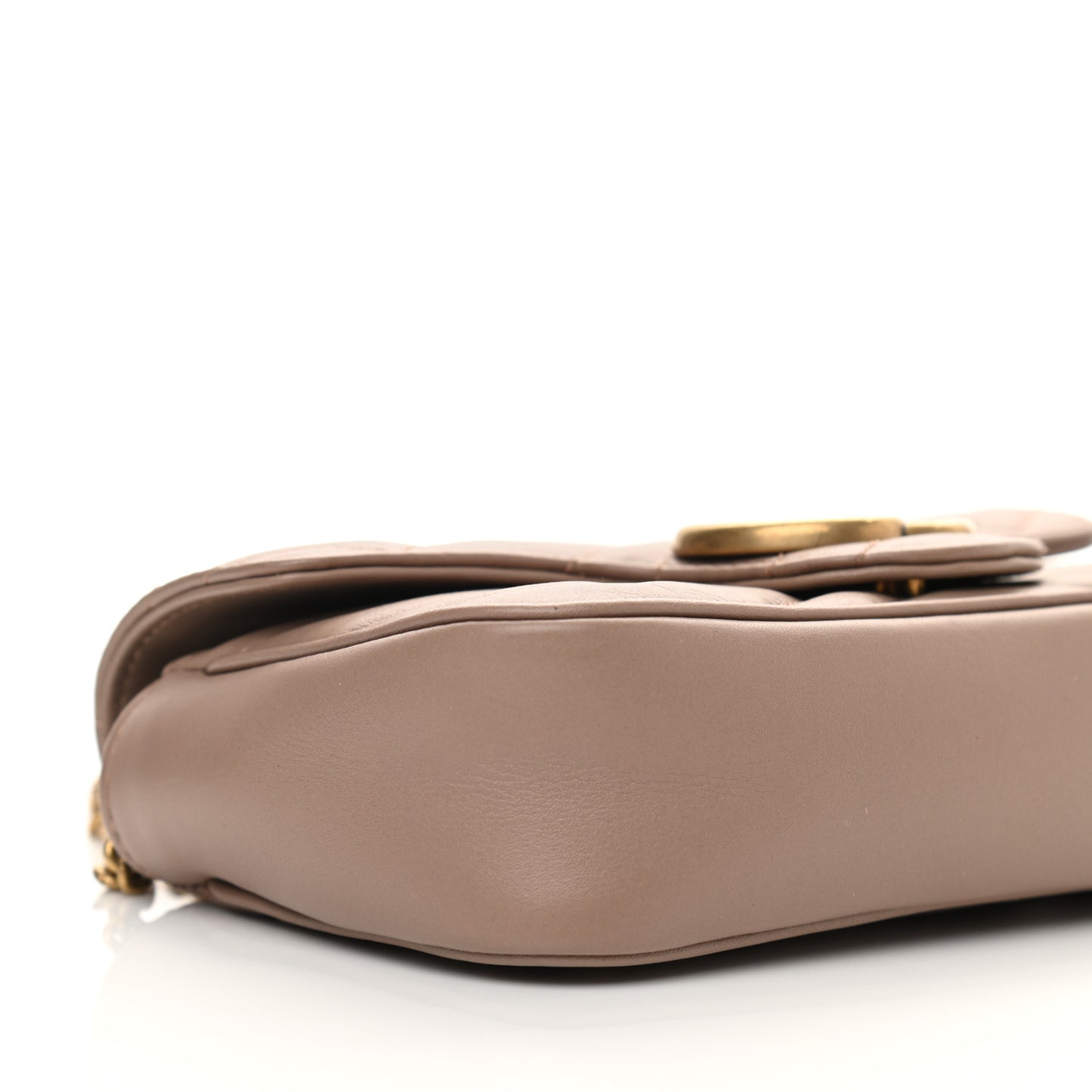 Calfskin Matelasse Super Mini GG Marmont Shoulder Bag Porcelain Rose