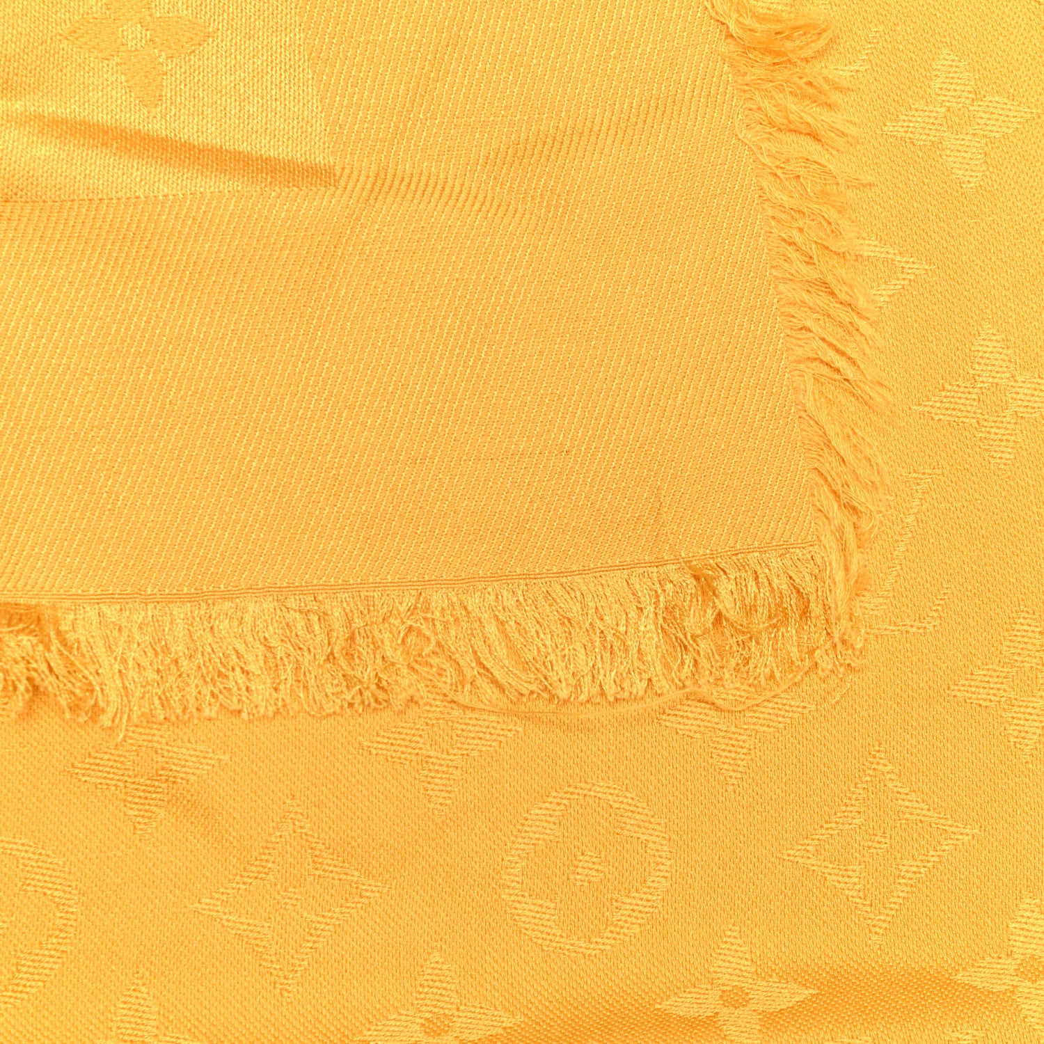 Louis Vuitton Wool Silk Monogram Shawl Safran 8 of 9