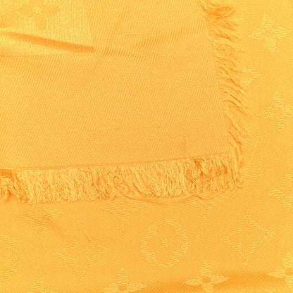 Louis Vuitton Wool Silk Monogram Shawl Safran 8 of 9