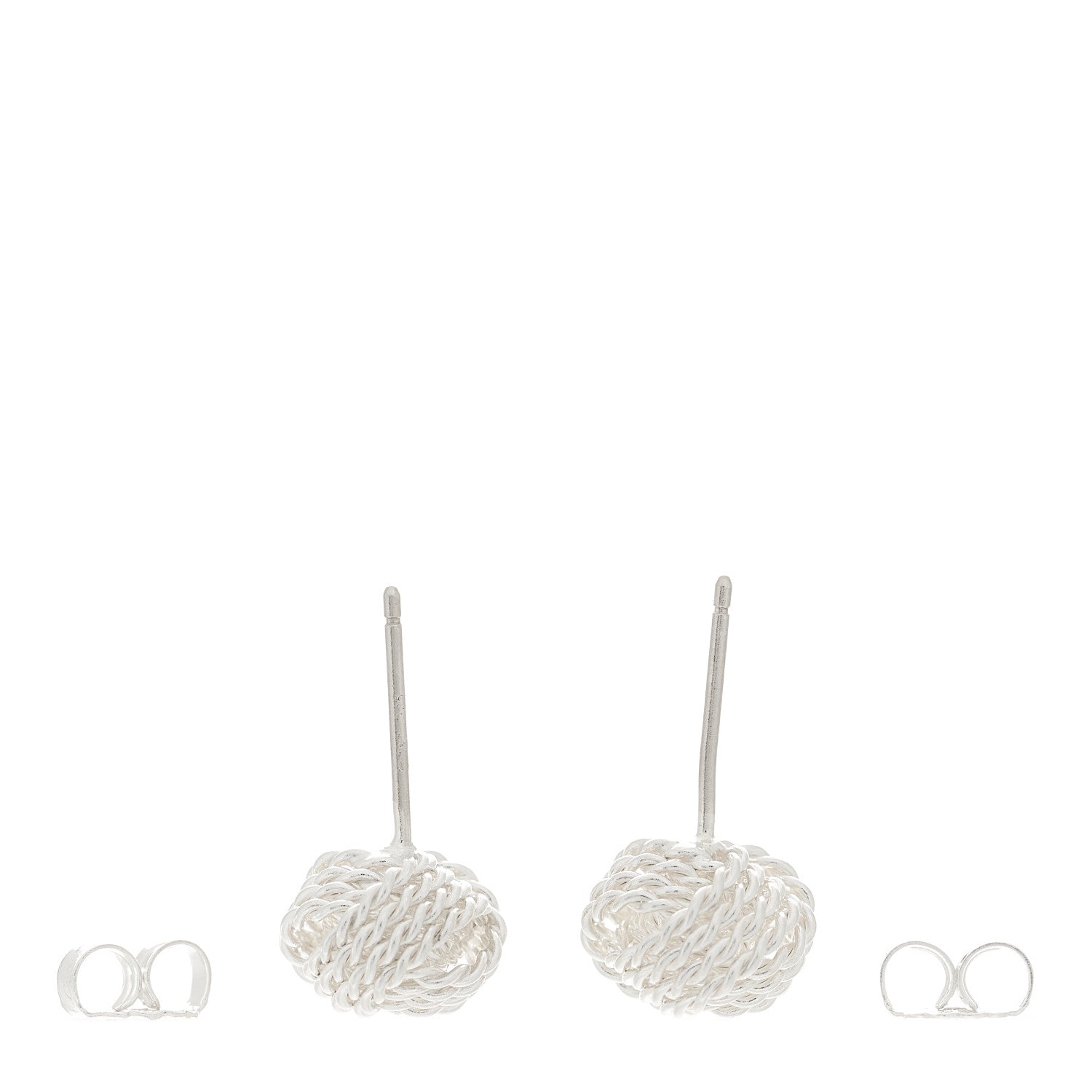 Tiffany Sterling Silver Twist Knot Earrings 3 of 5