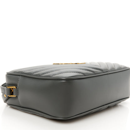 Saint Laurent Calfskin Matelasse Monogram Lou Camera Bag Storm 9 of 11