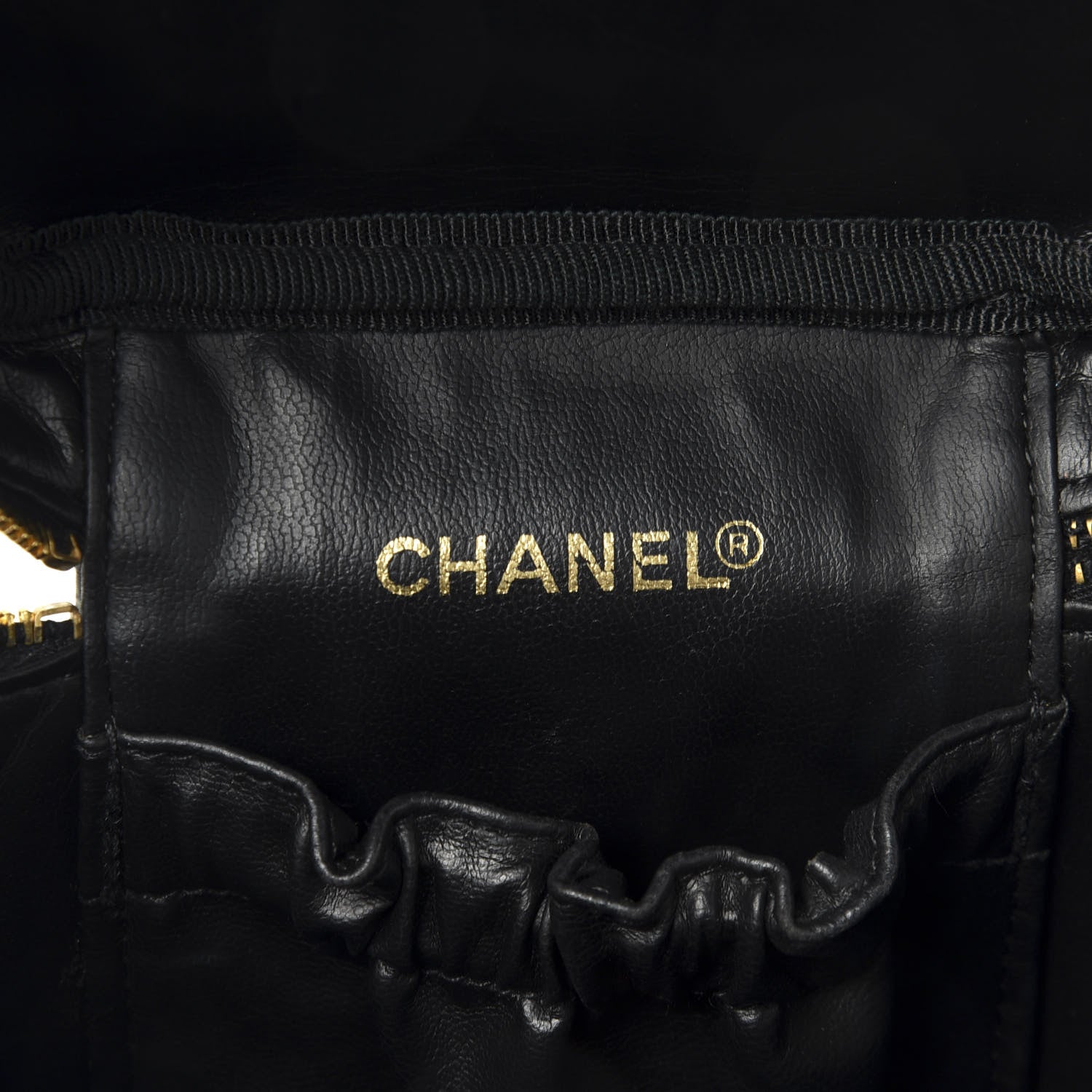 Chanel Lambskin Vanity Cosmetic Case Black 8 of 9