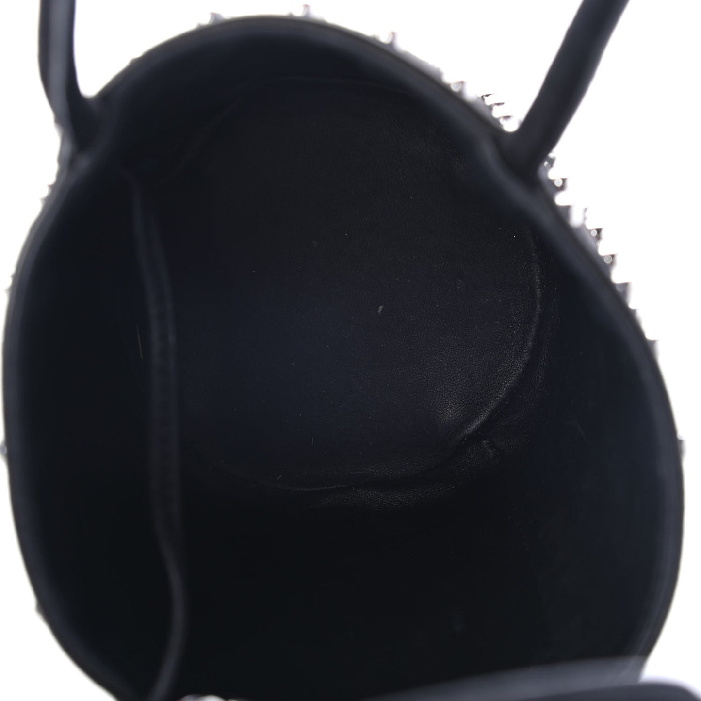 Suede Studded Mini Roxy Bucket Bag Black