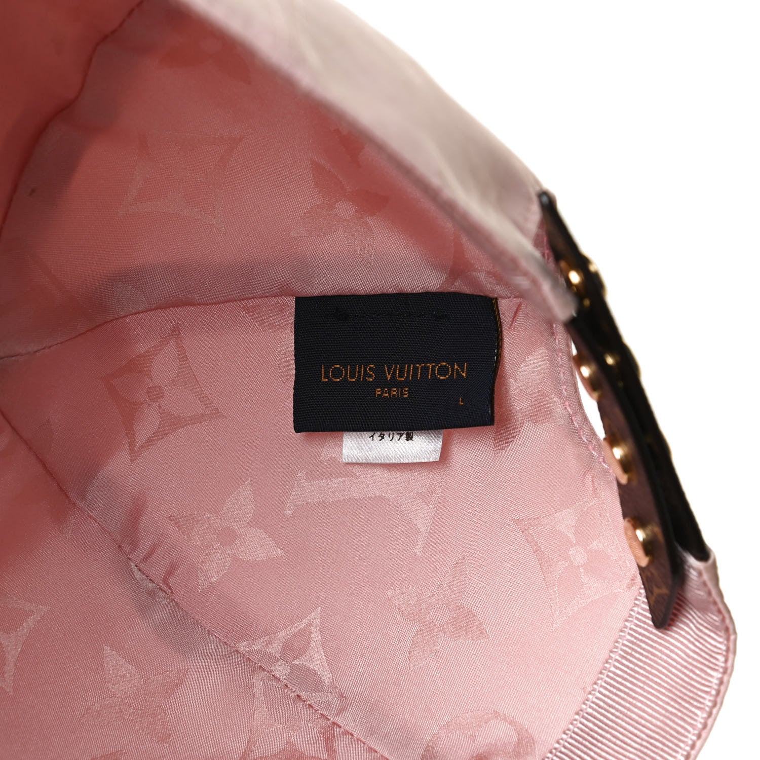Louis Vuitton Polyester Silk Monogram LV Get Ready Cap L Pink 7 of 10