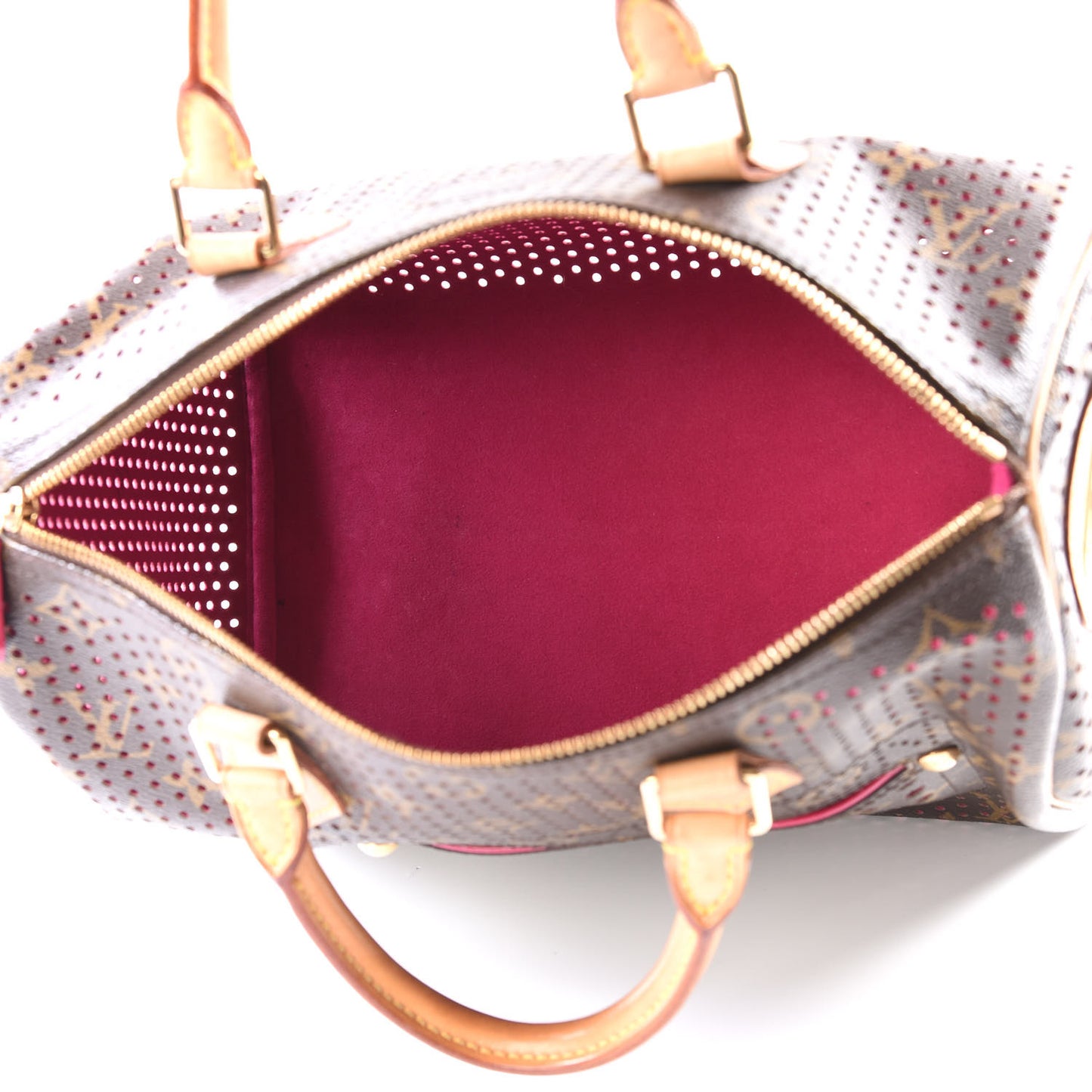 Monogram Perforated Speedy 30 Fuchsia