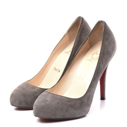 Christian Louboutin Suede Declic 120 Pumps 36 Elephant 2 of 10