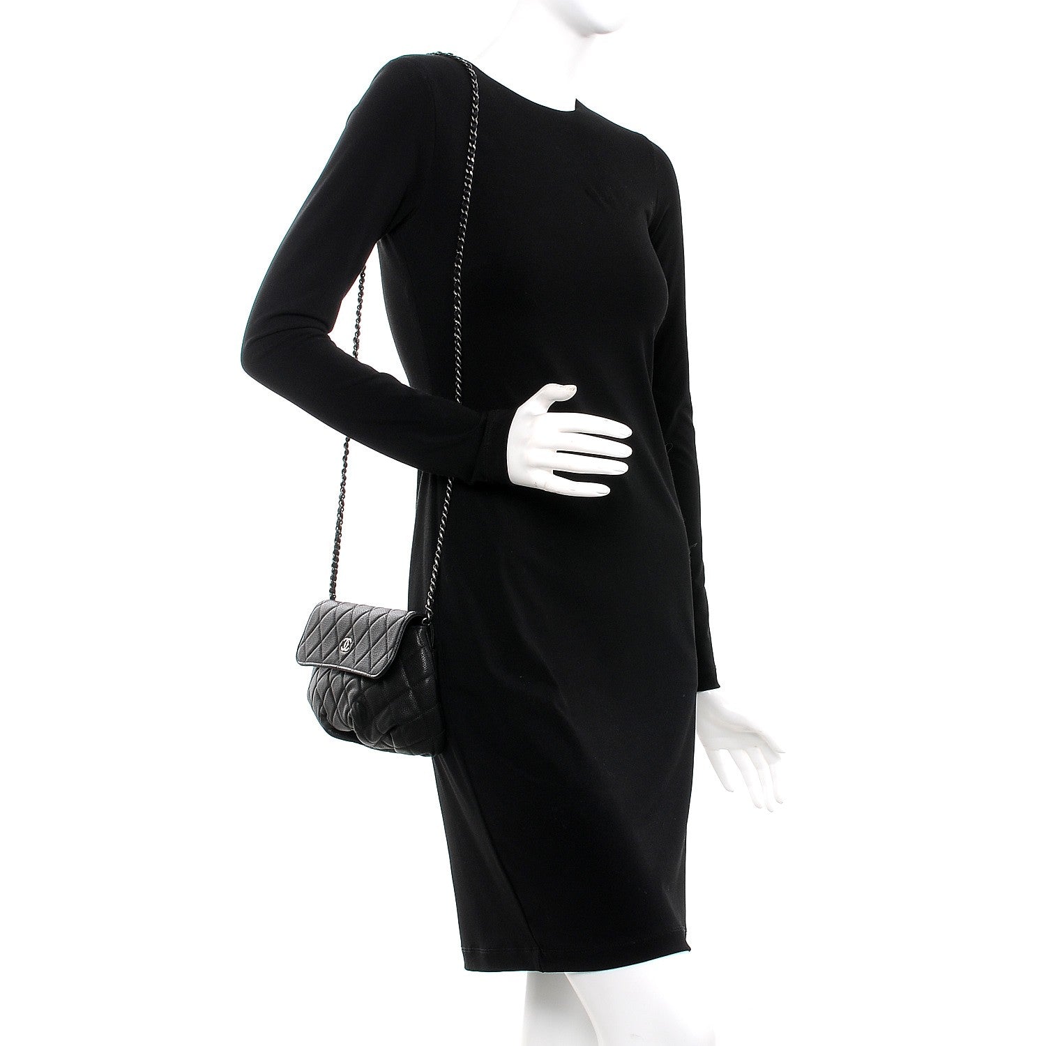 Chanel Caviar Quilted Crossbody Bag Black 2 of 8