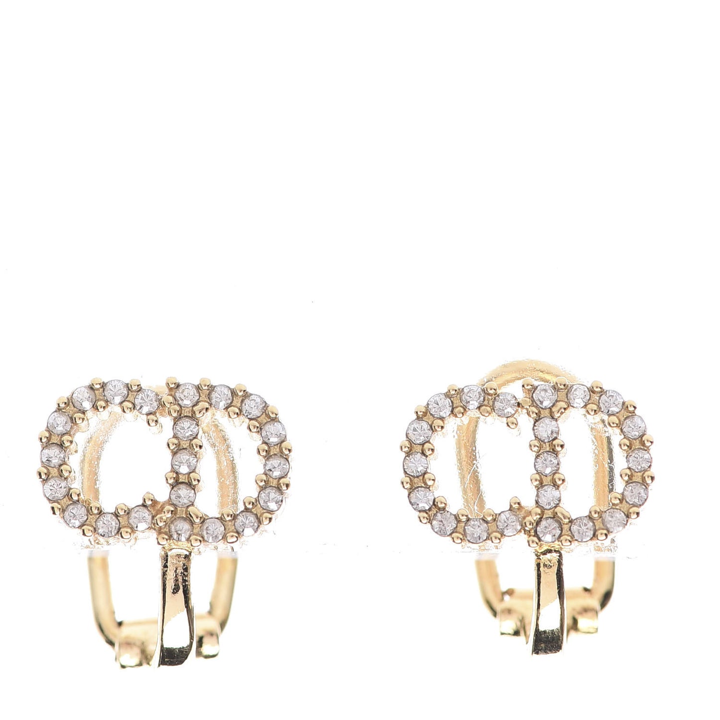 Crystal Clair D Lune Clip On Earrings Gold
