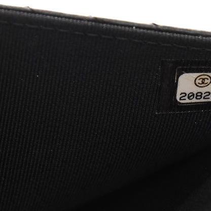 Chanel Lambskin Chevron Quilted Wallet On Chain WOC So Black 8 of 13