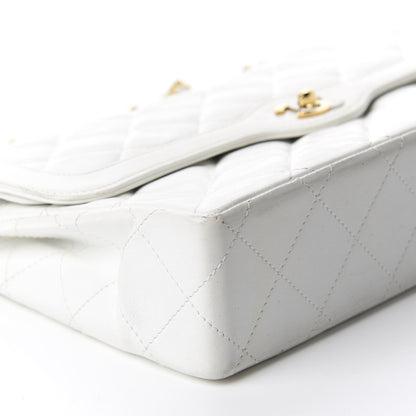 Chanel Lambskin Quilted Medium Double Flap White 6 of 21
