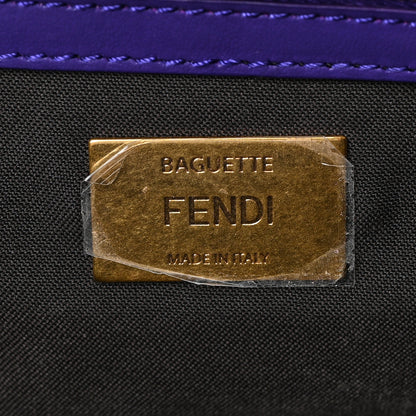 Fendi Velluto FF Embossed Large Baguette Viola Plus 6 of 8