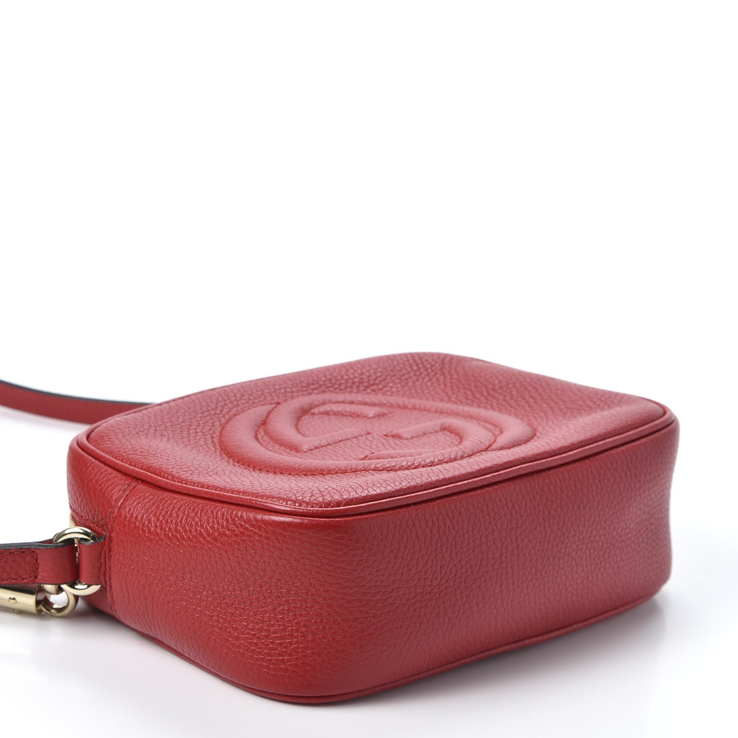 Gucci Pebbled Calfskin Small Soho Disco Bag Tabasco Red 3 of 9