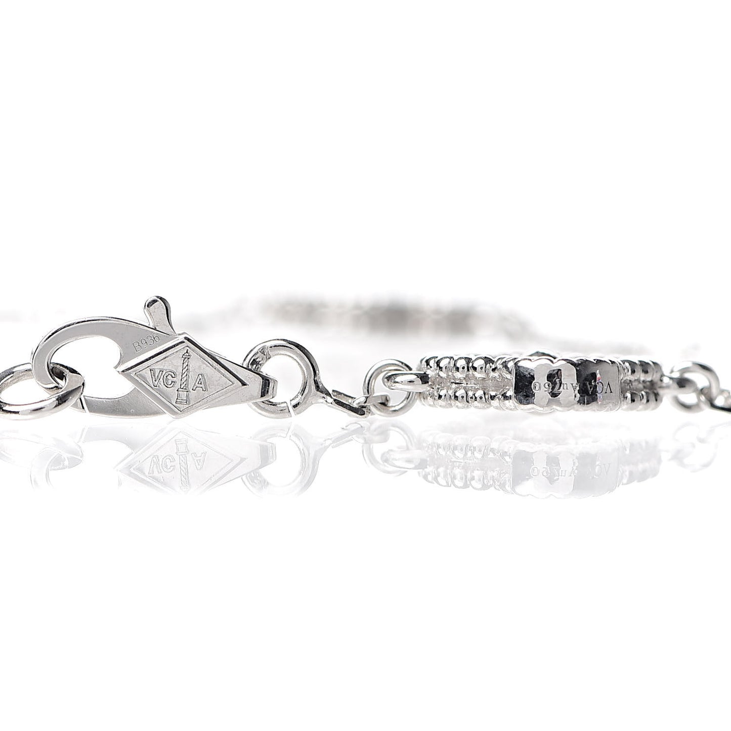 18K White Gold Diamond 6 Motifs Sweet Alhambra Bracelet