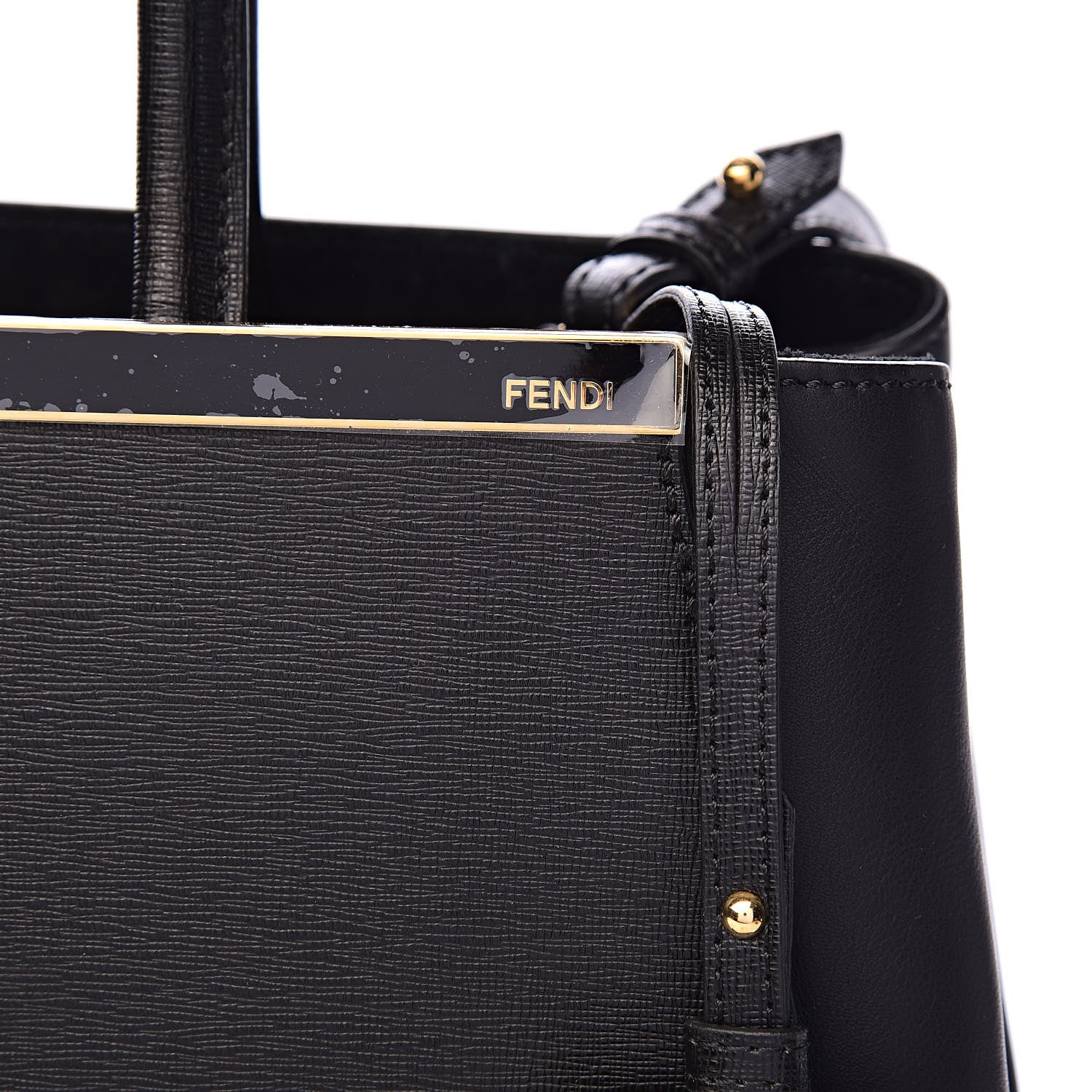 Fendi Vitello Elite Regular 2Jours Tote Black 13 of 13