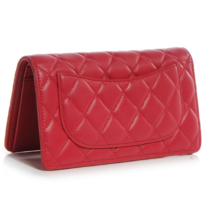 Chanel Lambskin Quilted Yen Wallet Pink 3 of 8