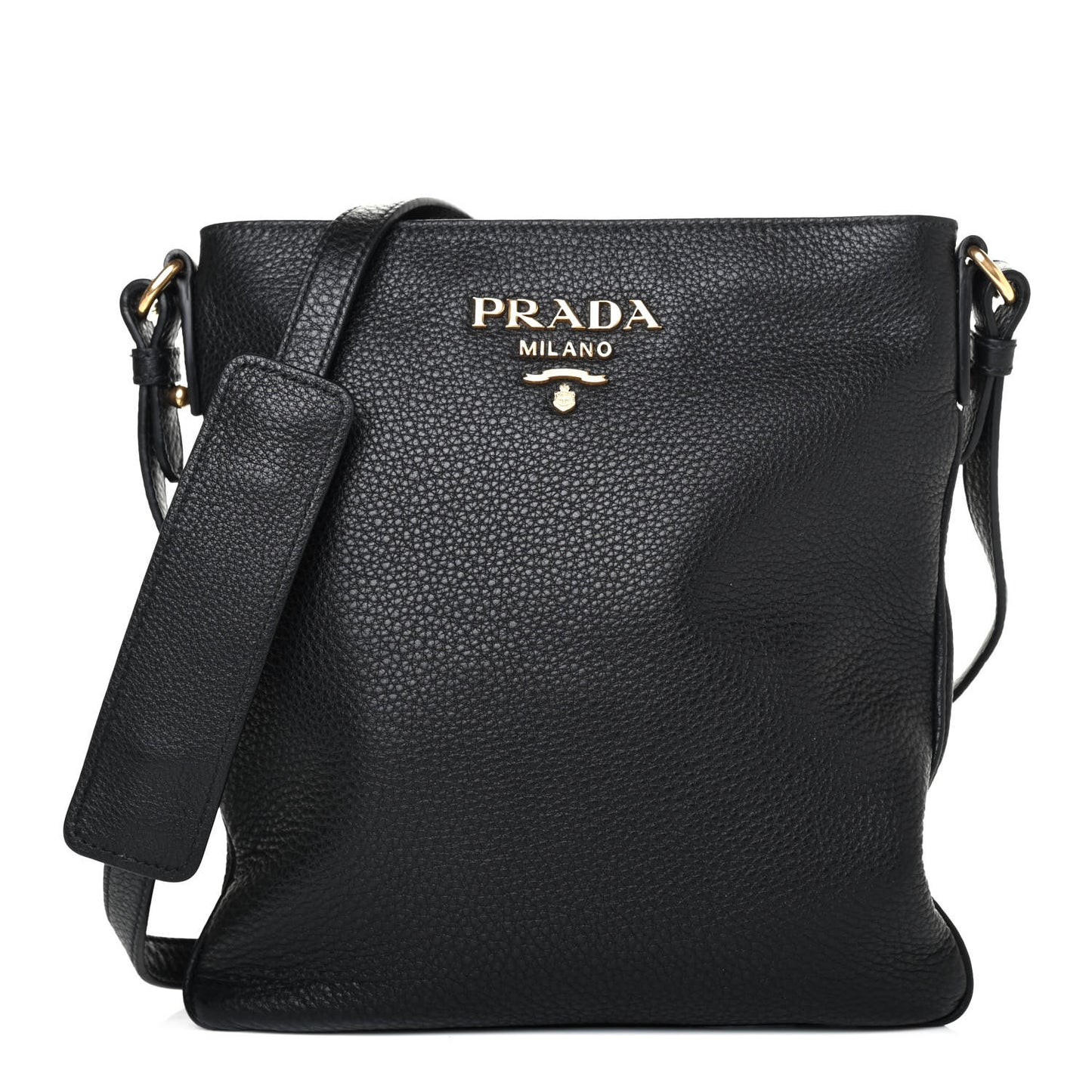 Vitello Daino Crossbody Bag Black