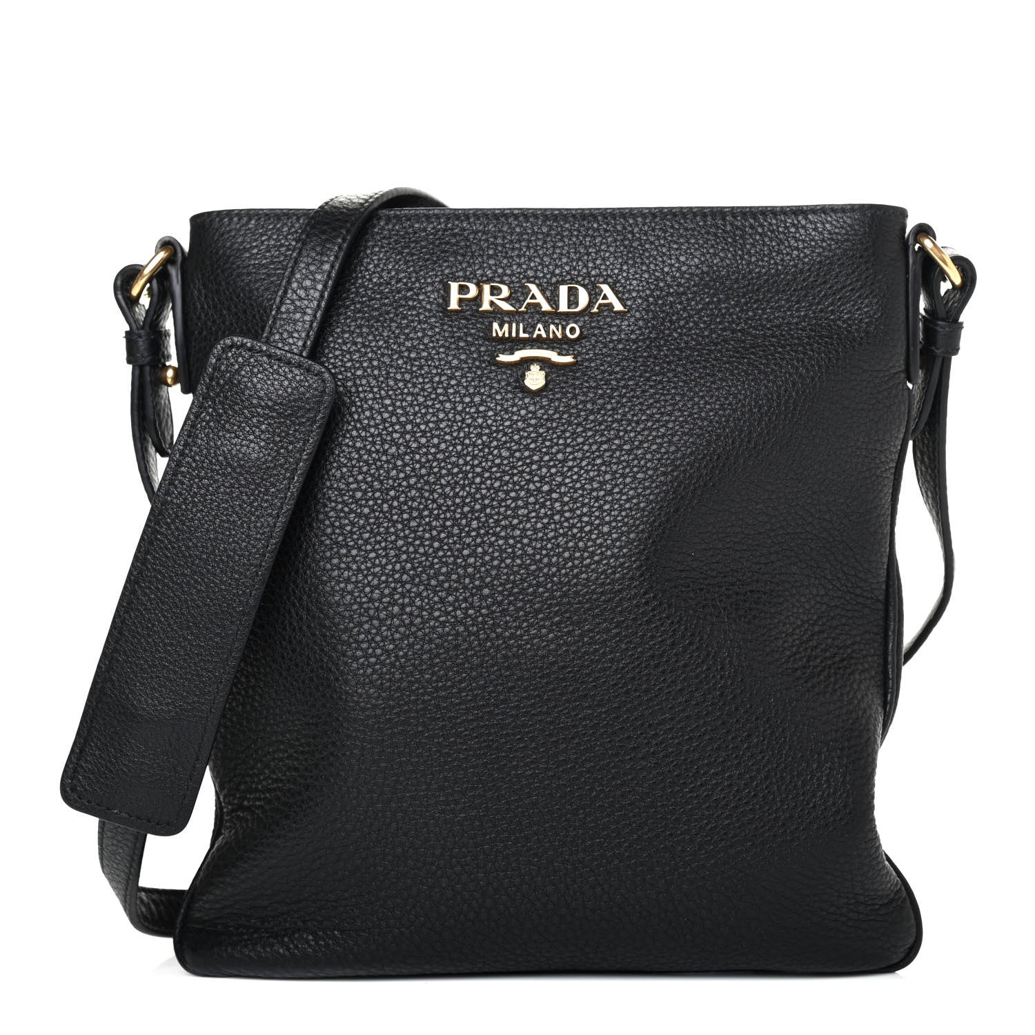 Prada Vitello Daino Crossbody Bag Black 1 of 4