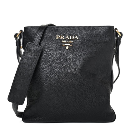 Prada Vitello Daino Crossbody Bag Black 1 of 4