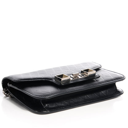 Proenza Schouler Calfskin Embossed Crosshatch PS11 Chain Wallet Black 4 of 10
