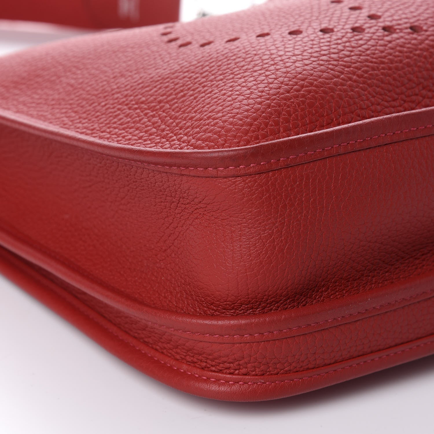 Hermes Taurillon Clemence Evelyne III PM Rouge Casaque 5 of 8