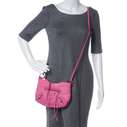 Balenciaga Agneau Lizard Embossed Hip Pink 2 of 7