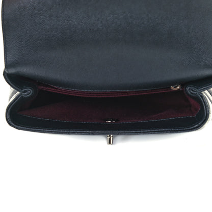 Chanel Caviar Chevron Quilted Mini Coco Handle Flap Black 7 of 12