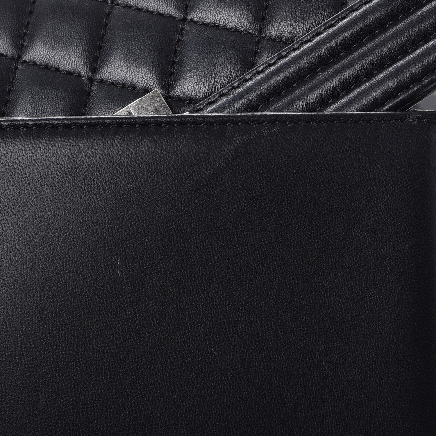 Chanel Lambskin Quilted Medium Boy Flap Black 18 of 19