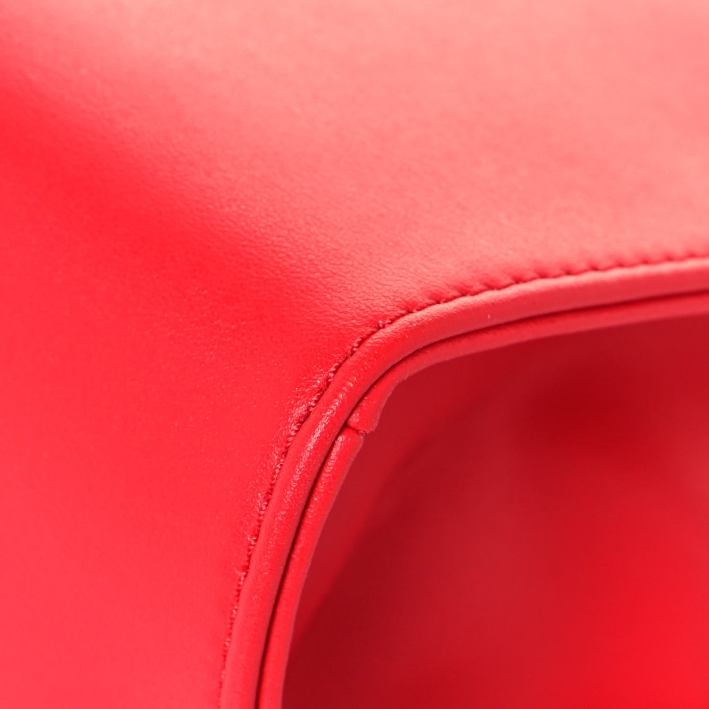 Vegan Leather Small Shopping Bag Red