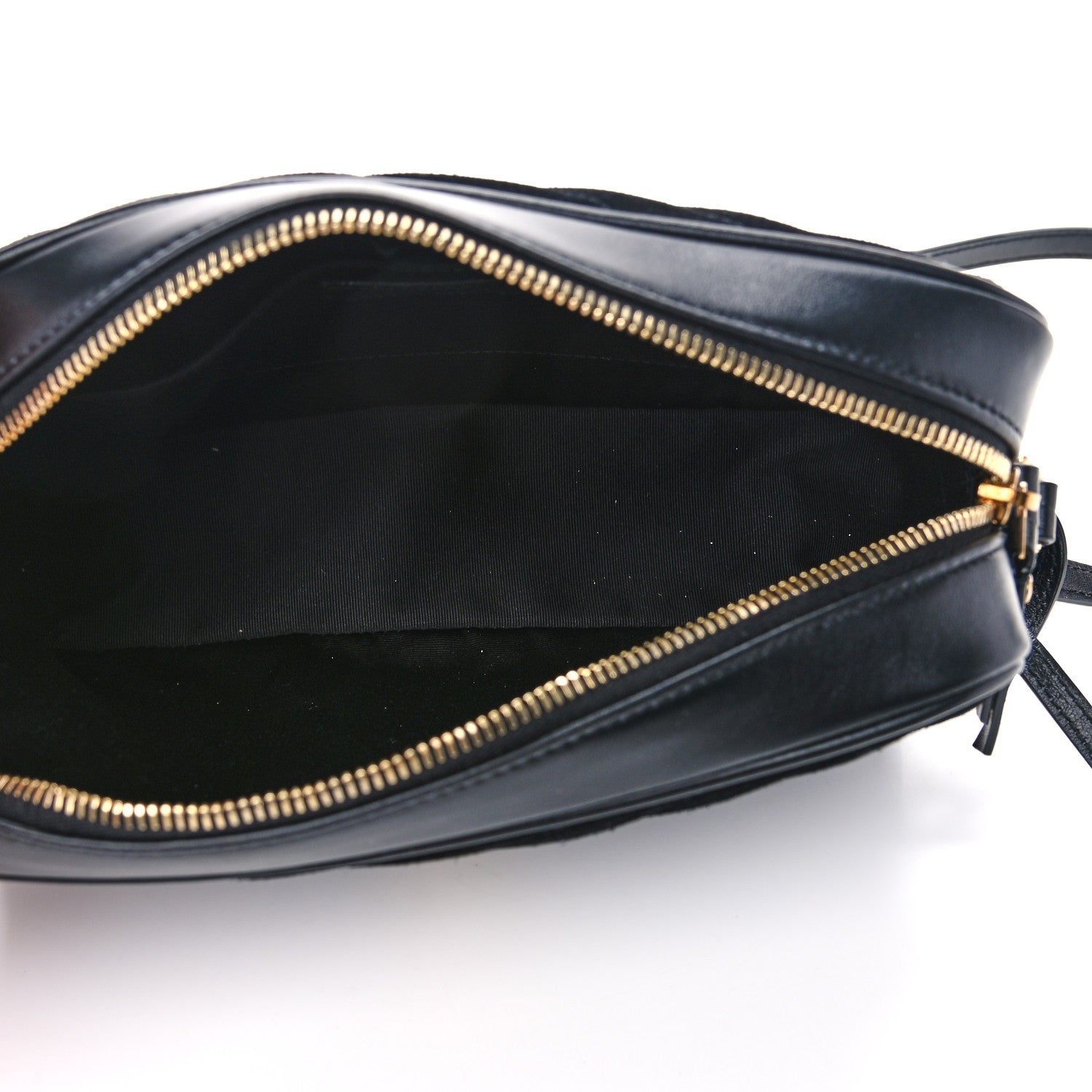 Saint Laurent Suede Calfskin Monogram Lou Camera Bag Black 5 of 9