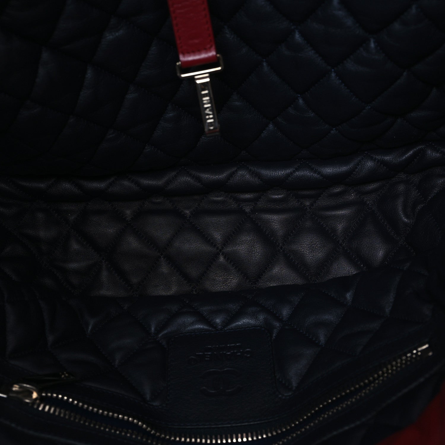 Chanel Lambskin Quilted Large Coco Cocoon Reversible Tote Red Red 5 of 11