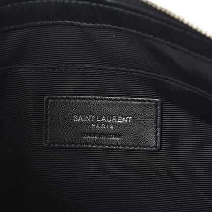 Saint Laurent Calfskin Fringe Medium Clutch Black 6 of 7