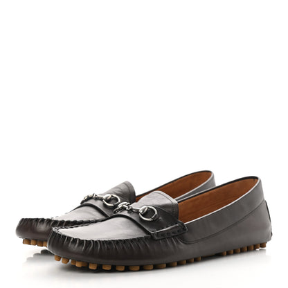 Gucci Calfskin Womens Horsebit Driver Loafer 41 Brown 3 of 10