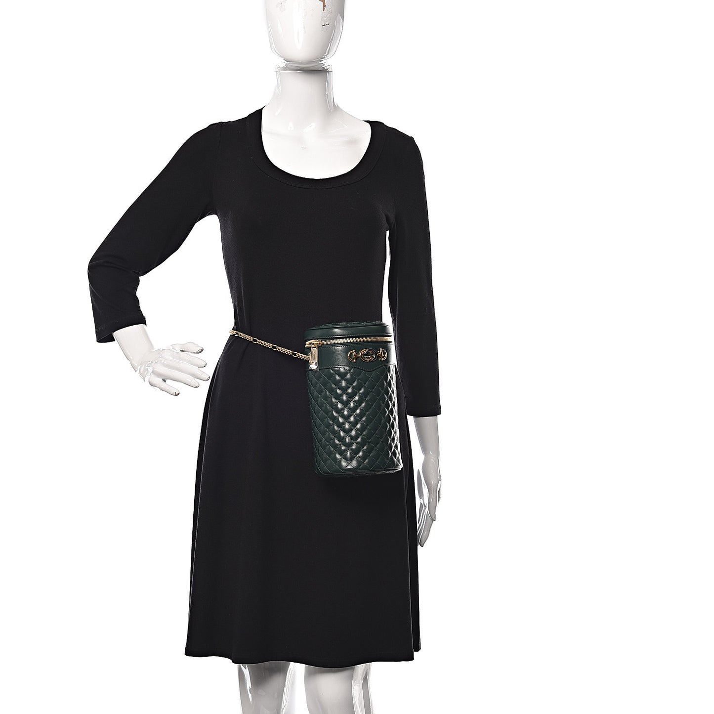 Calfskin Trapuntata Zumi Belt Bag Vintage Green