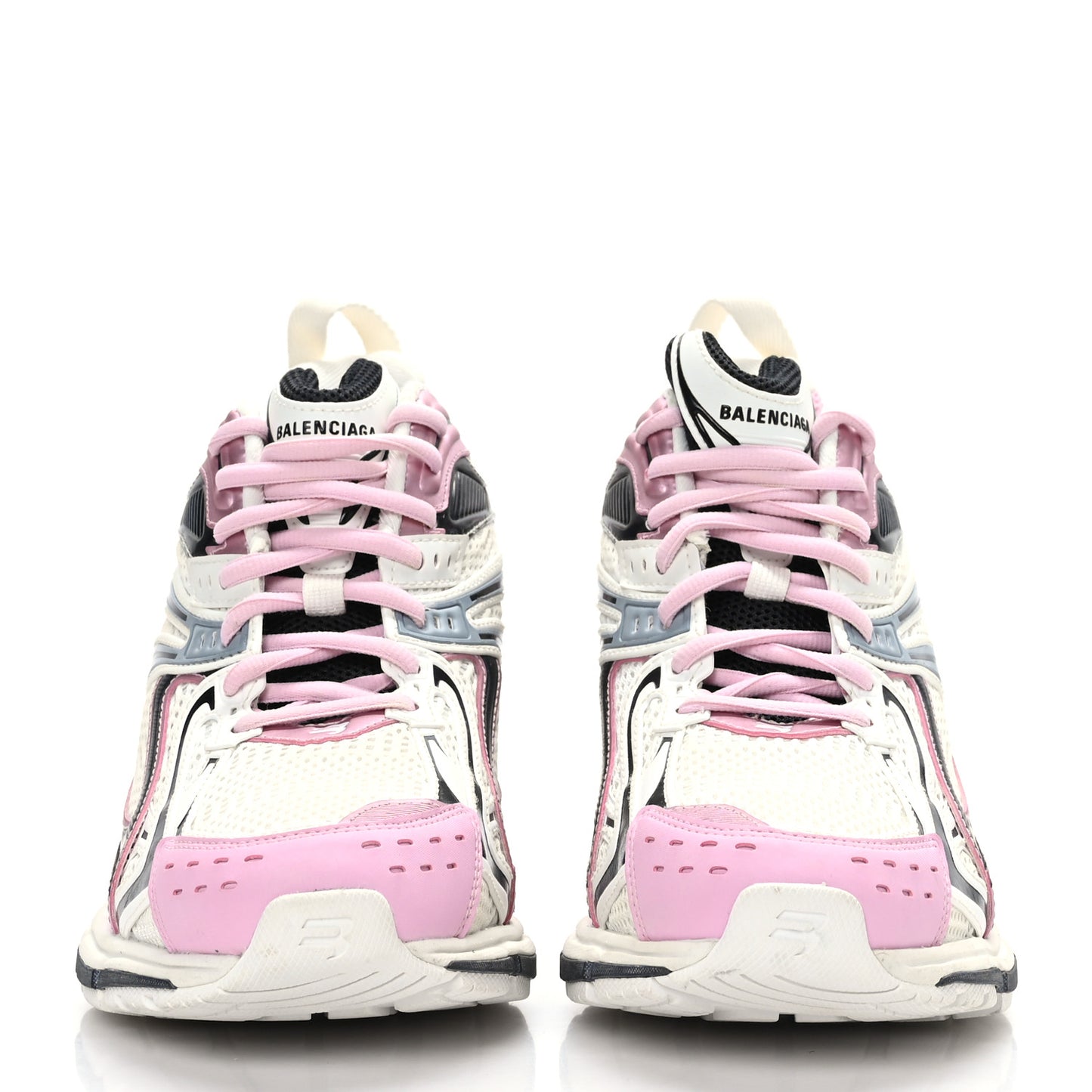 Mesh Rubber Womens X-Pander Heel Trainer Sneakers 40 White Pink Grey